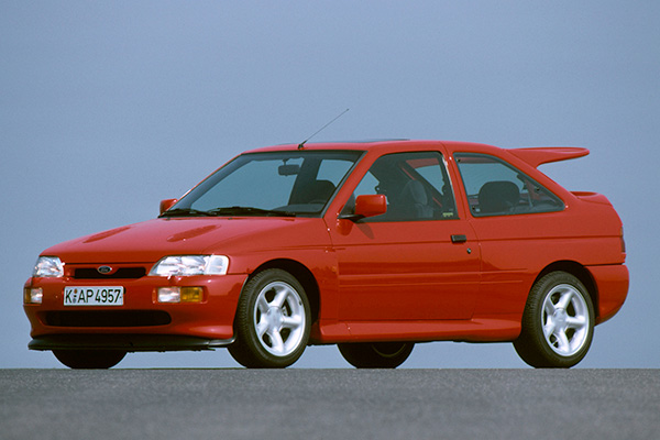 Primary Red 1990S Ford Escort Cosworth