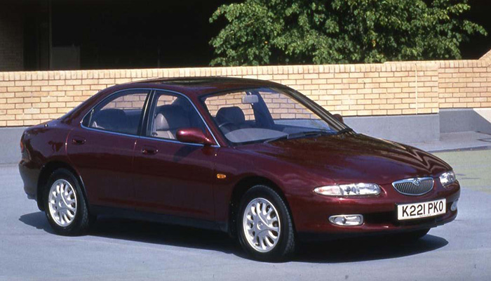 Burgundy red Mazda Xedos 6