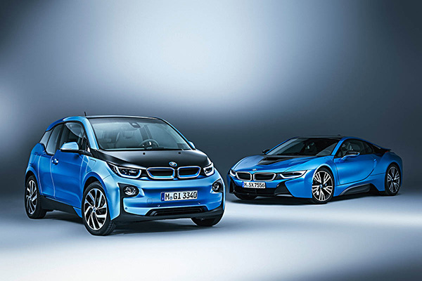 Classic electric BMW i3 and BMW i8