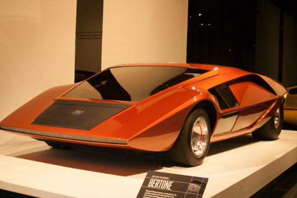 Red 1970 Lancia Stratos Zero