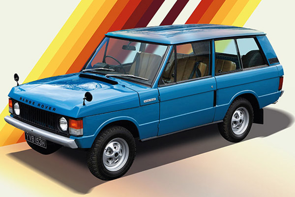 1970's Poster Of Blue Classic Land Rover